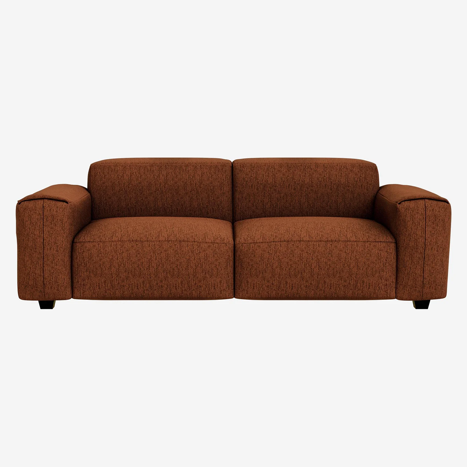 3-Sitzer-Sofa mit Copparo-Stoffbezug - Rostrot - 1