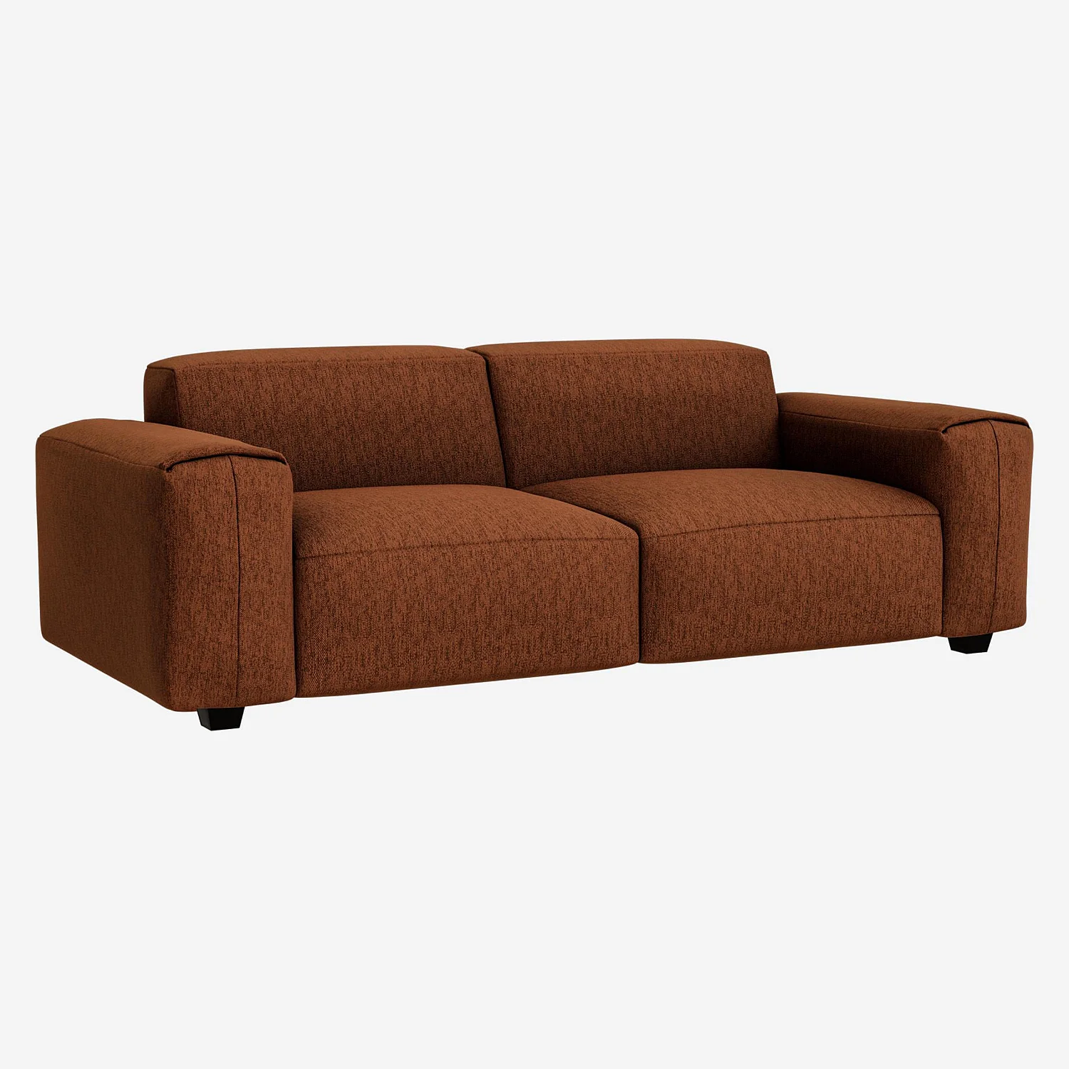 3-Sitzer-Sofa mit Copparo-Stoffbezug - Rostrot - 3