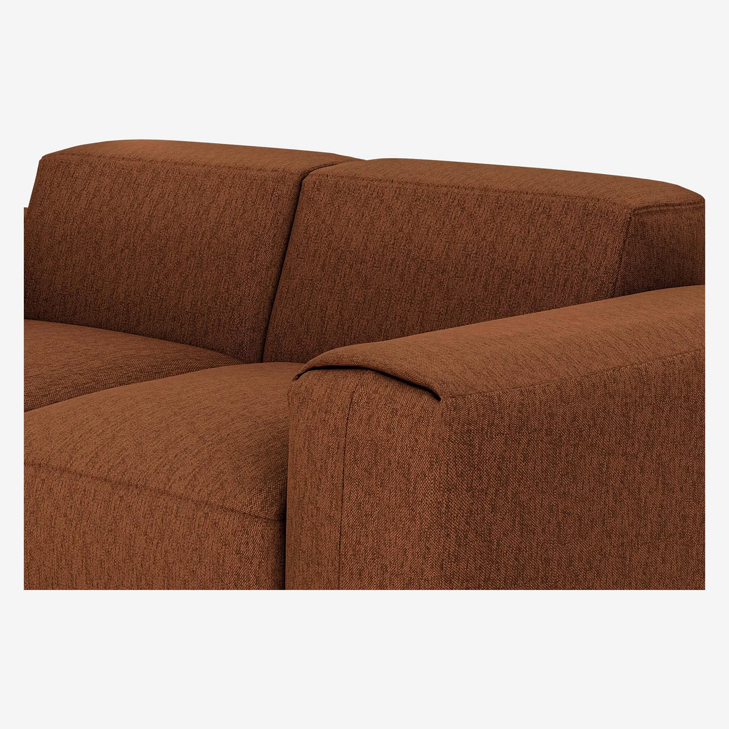 3-Sitzer-Sofa mit Copparo-Stoffbezug - Rostrot - 2