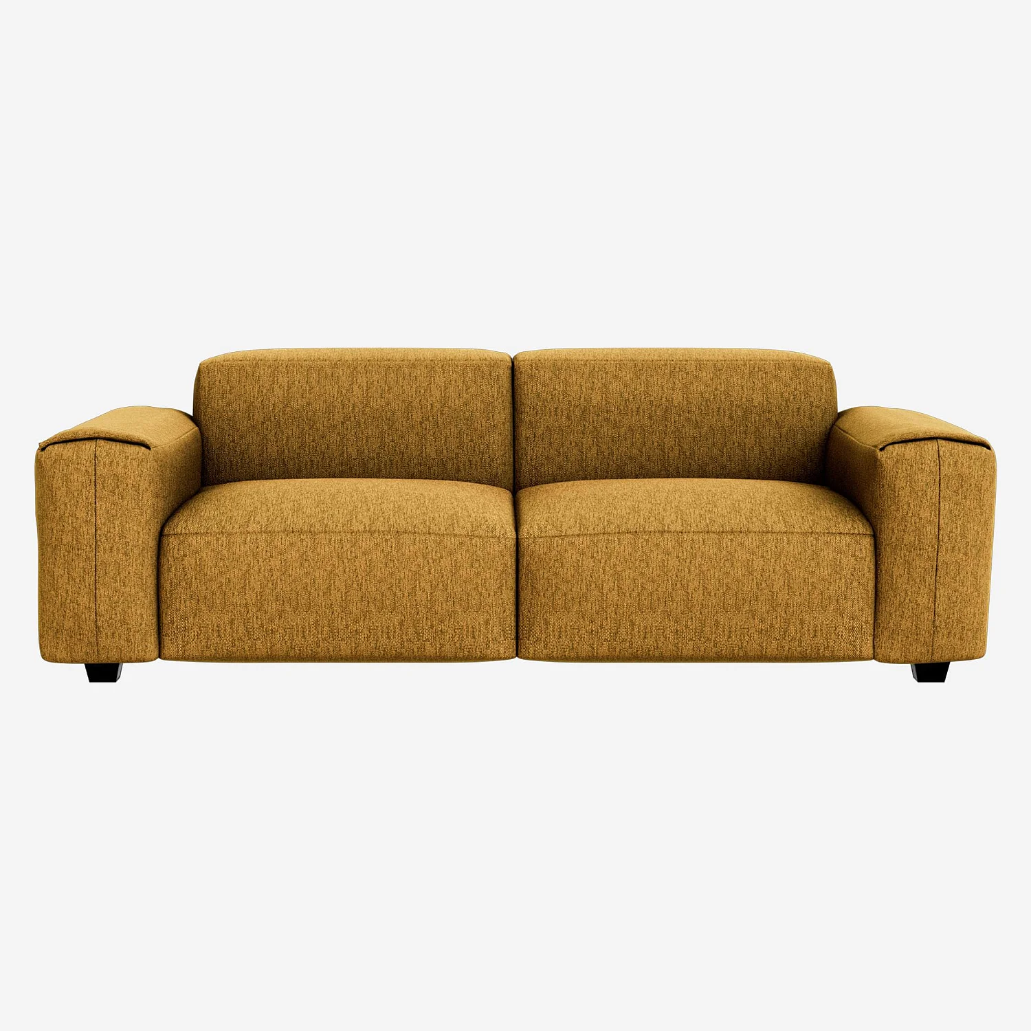 Canapé 3 places en tissu Copparo - Jaune moutarde - 1