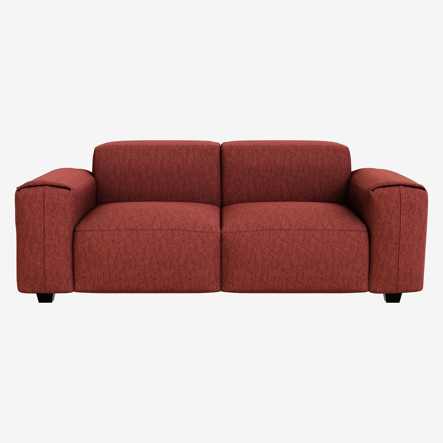Canapé 2 places en tissu Copparo - Rouge amourette - 1