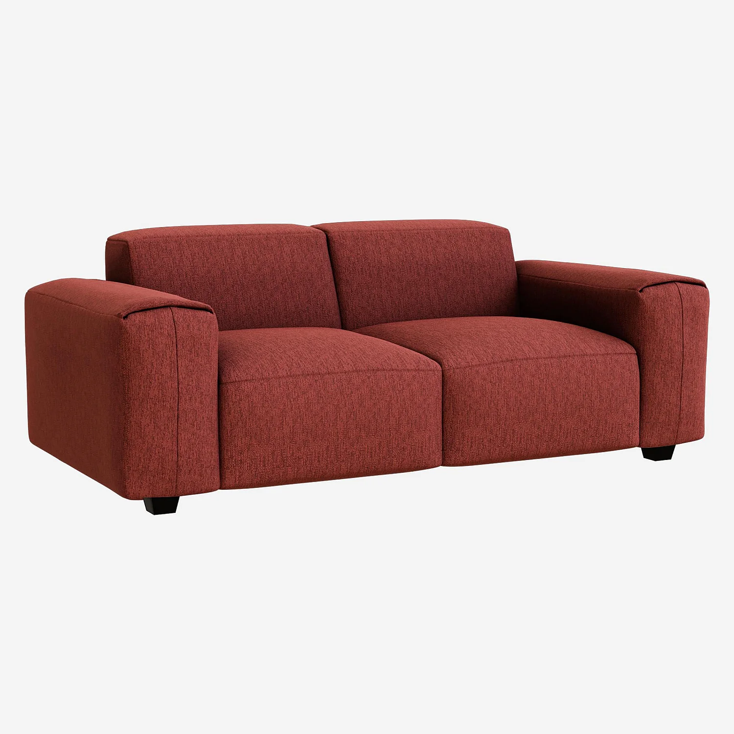 Canapé 2 places en tissu Copparo - Rouge amourette - 3
