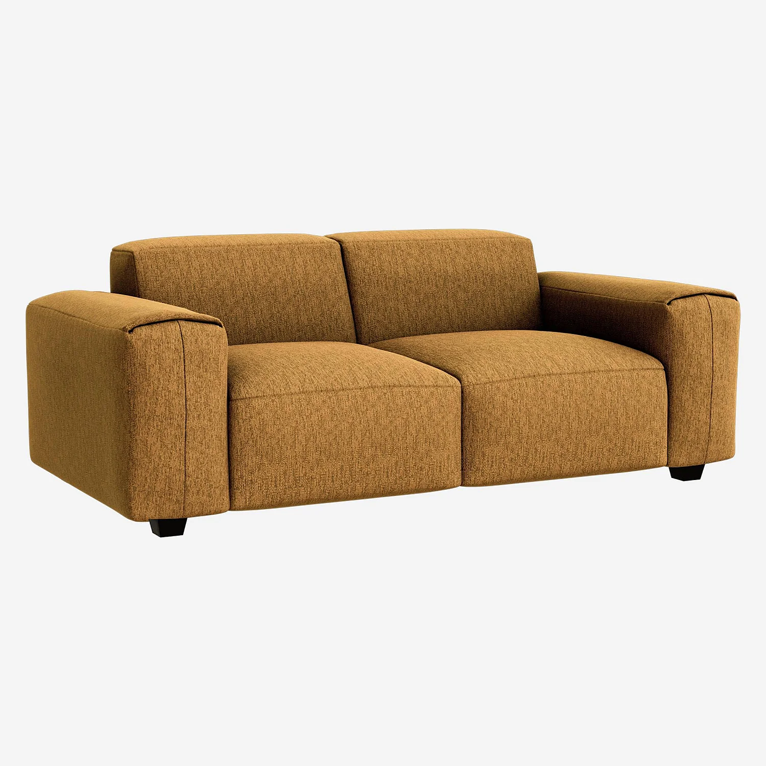 2-Sitzer-Sofa mit Copparo-Stoffbezug - Senfgelb - 3