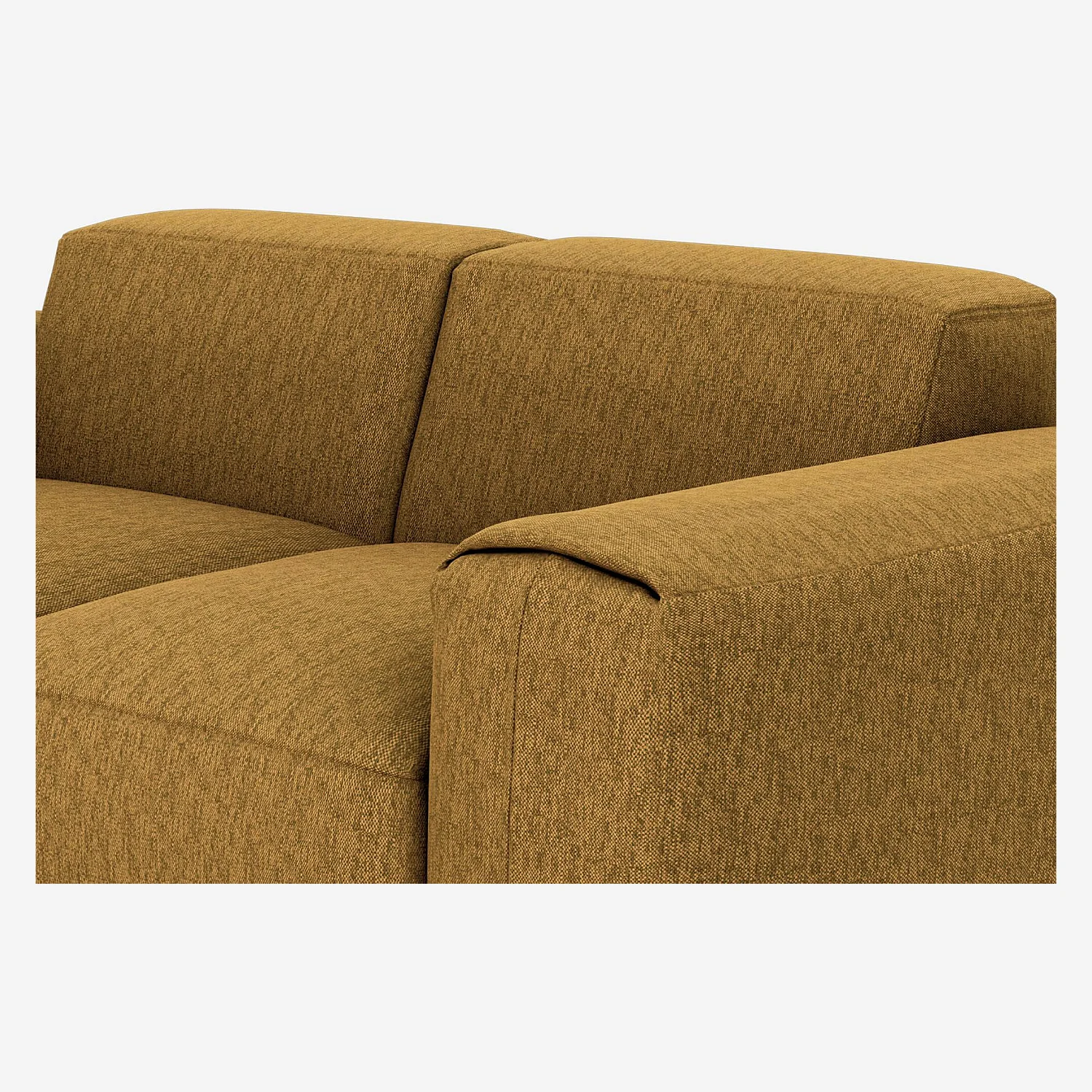 2-Sitzer-Sofa mit Copparo-Stoffbezug - Senfgelb - 2