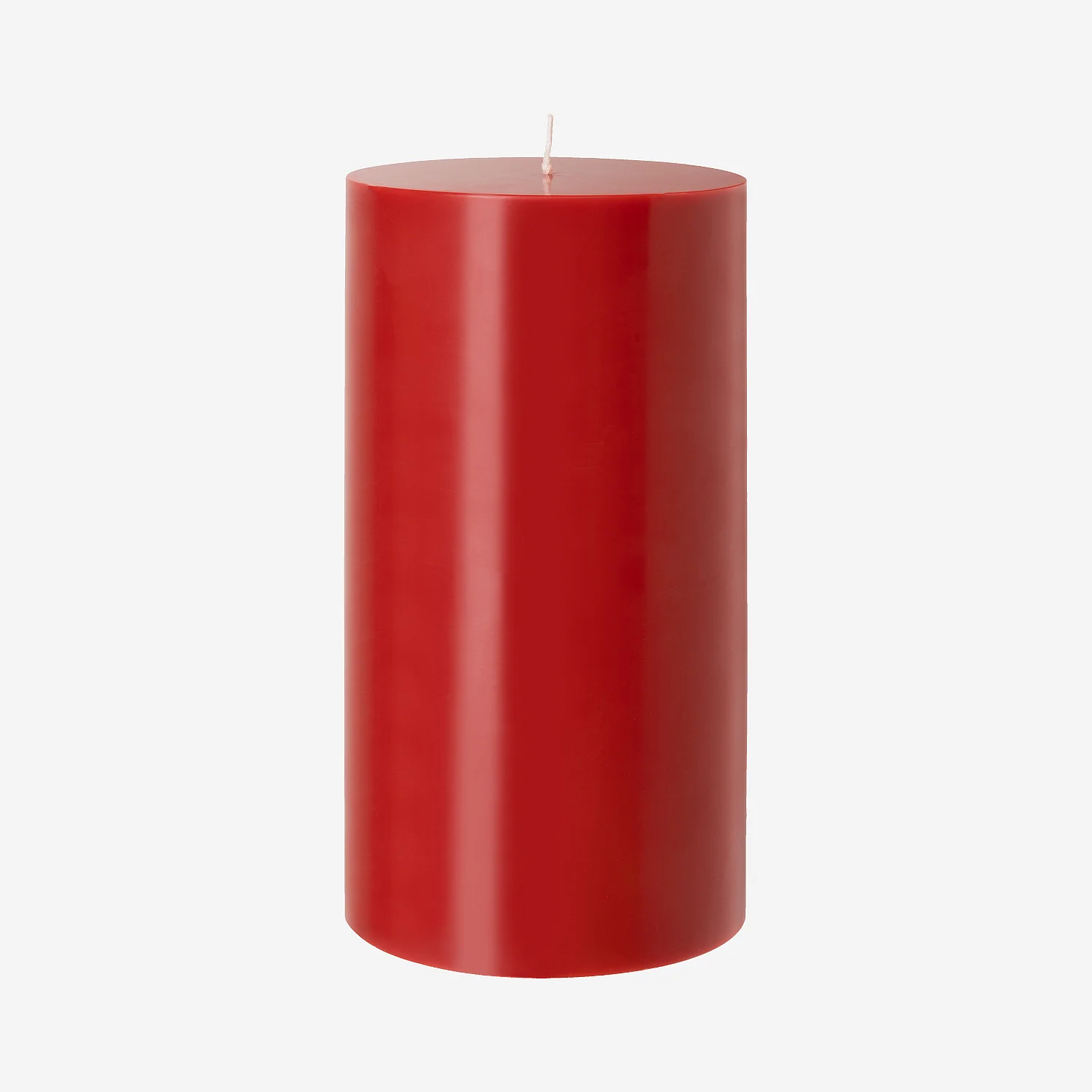 Bougie cylindrique - 10,5 x 20 cm - Rouge - 2