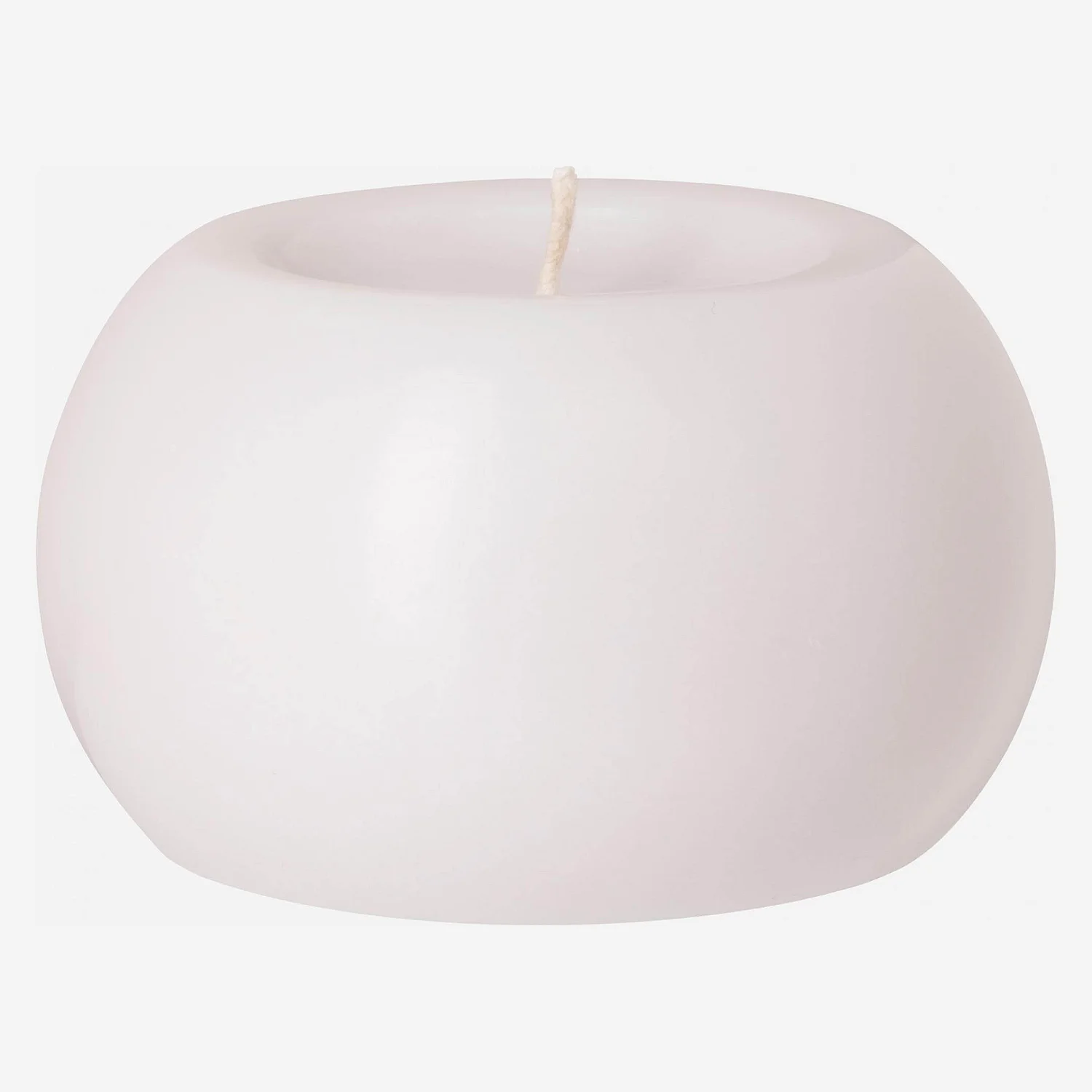 Bolvormige kaars - 10 cm - Wit - 1