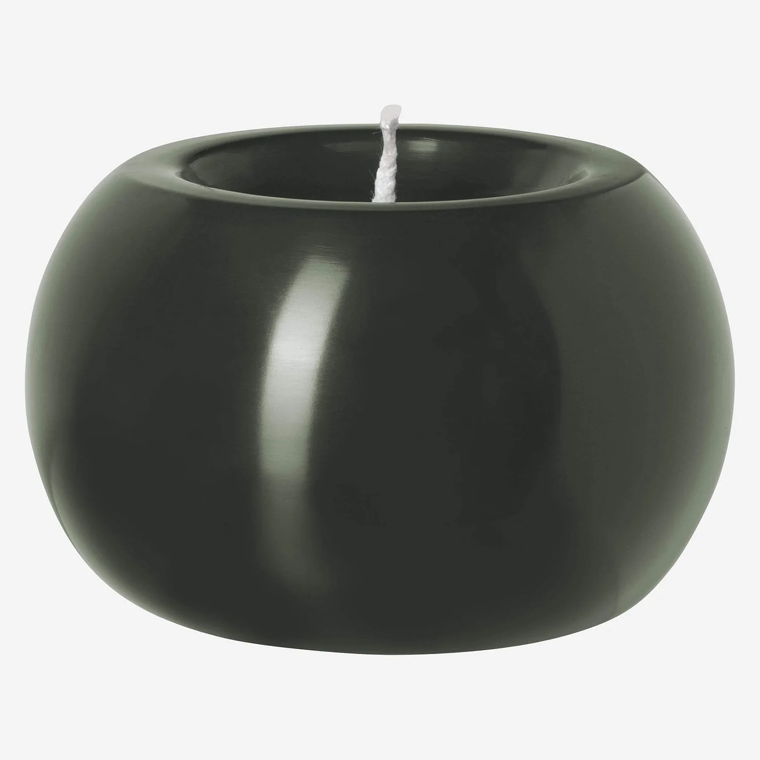 Bolvormige kaars - 10 cm - Donkergrijs - 1