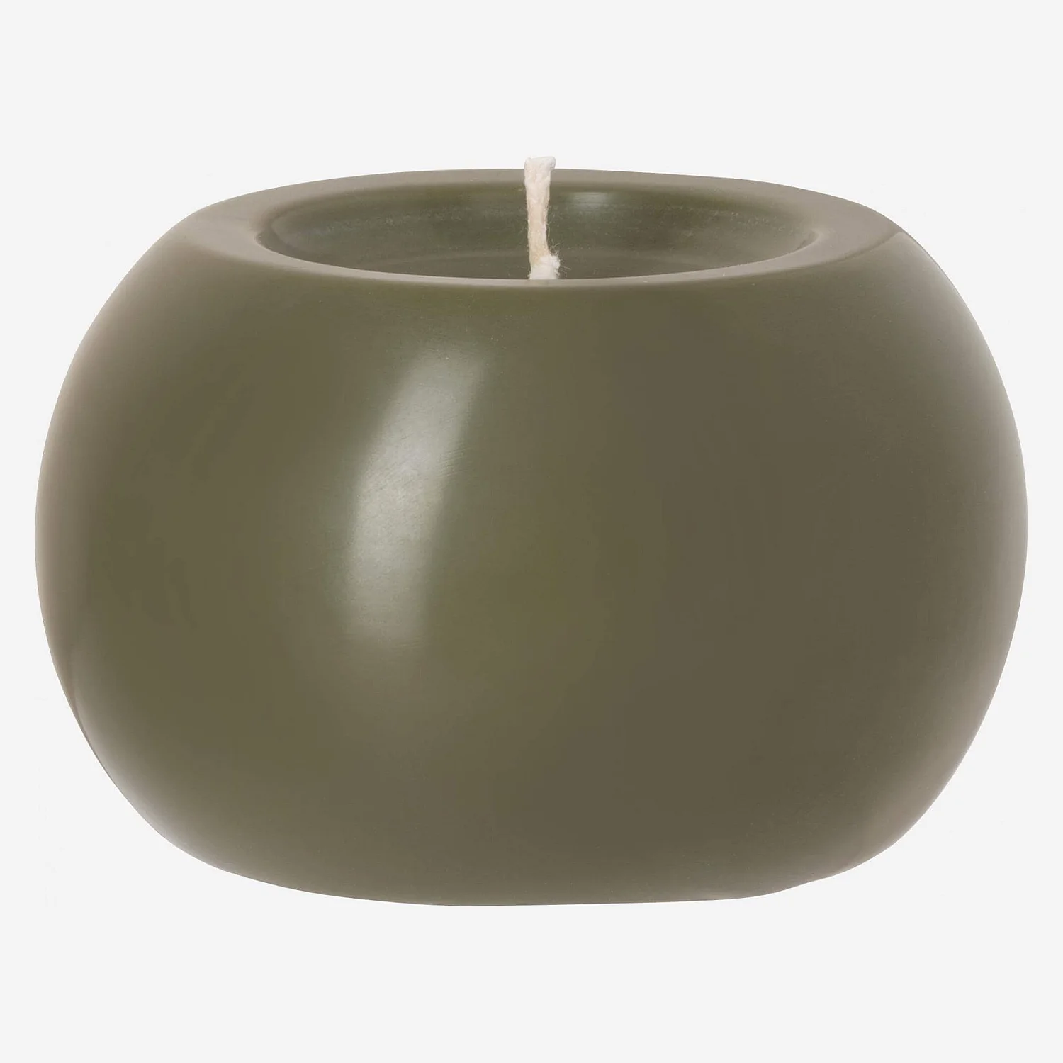 Kugelkerze - 10 cm - Khaki - 1