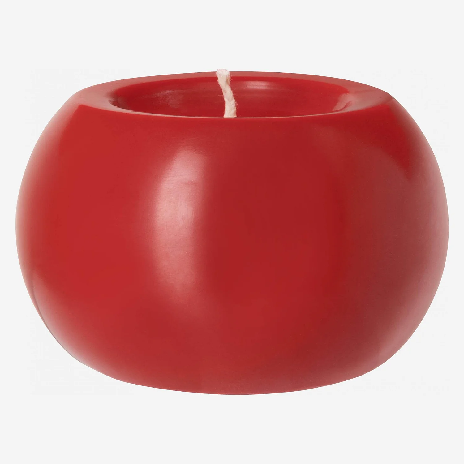 Bougie boule - 10 cm - Rouge - 1