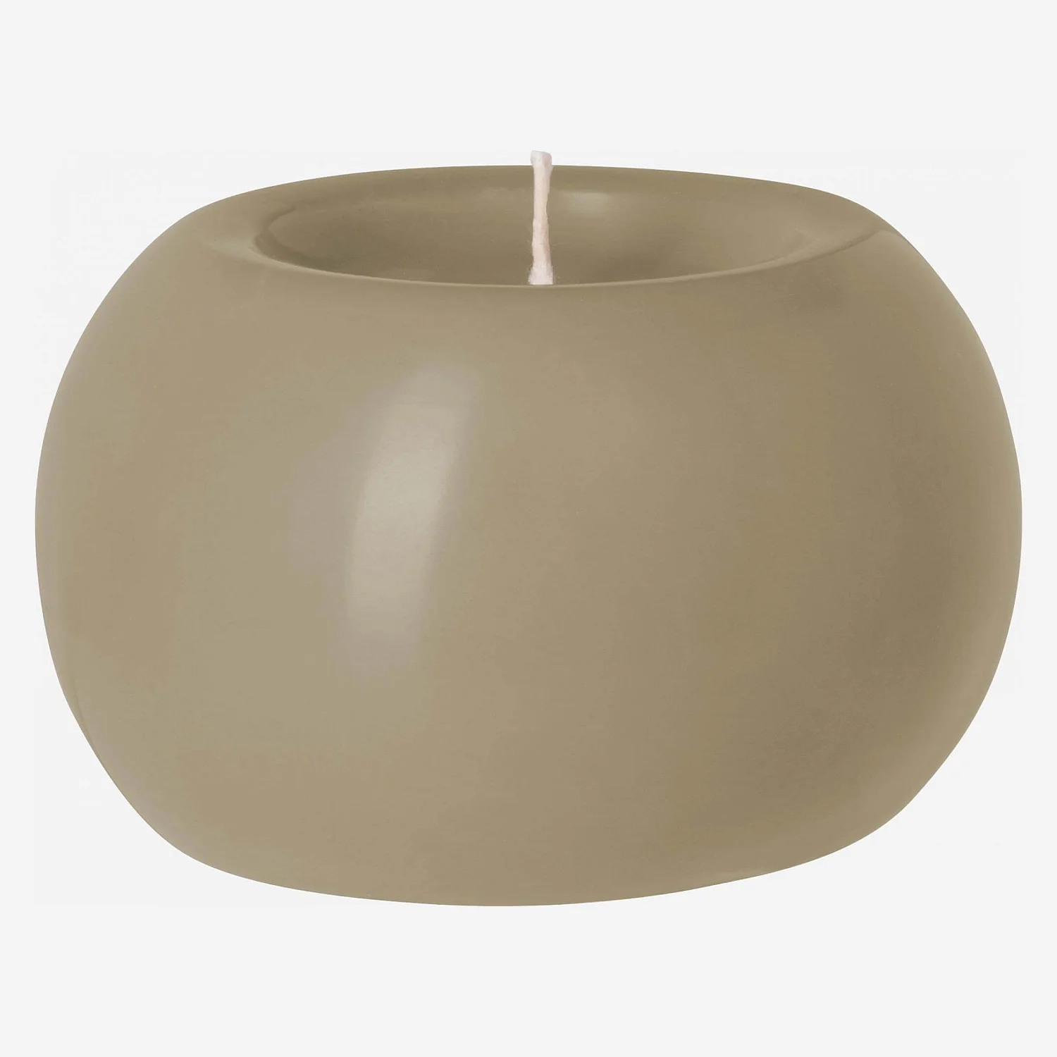 Bougie boule - 10 cm - Taupe - 1