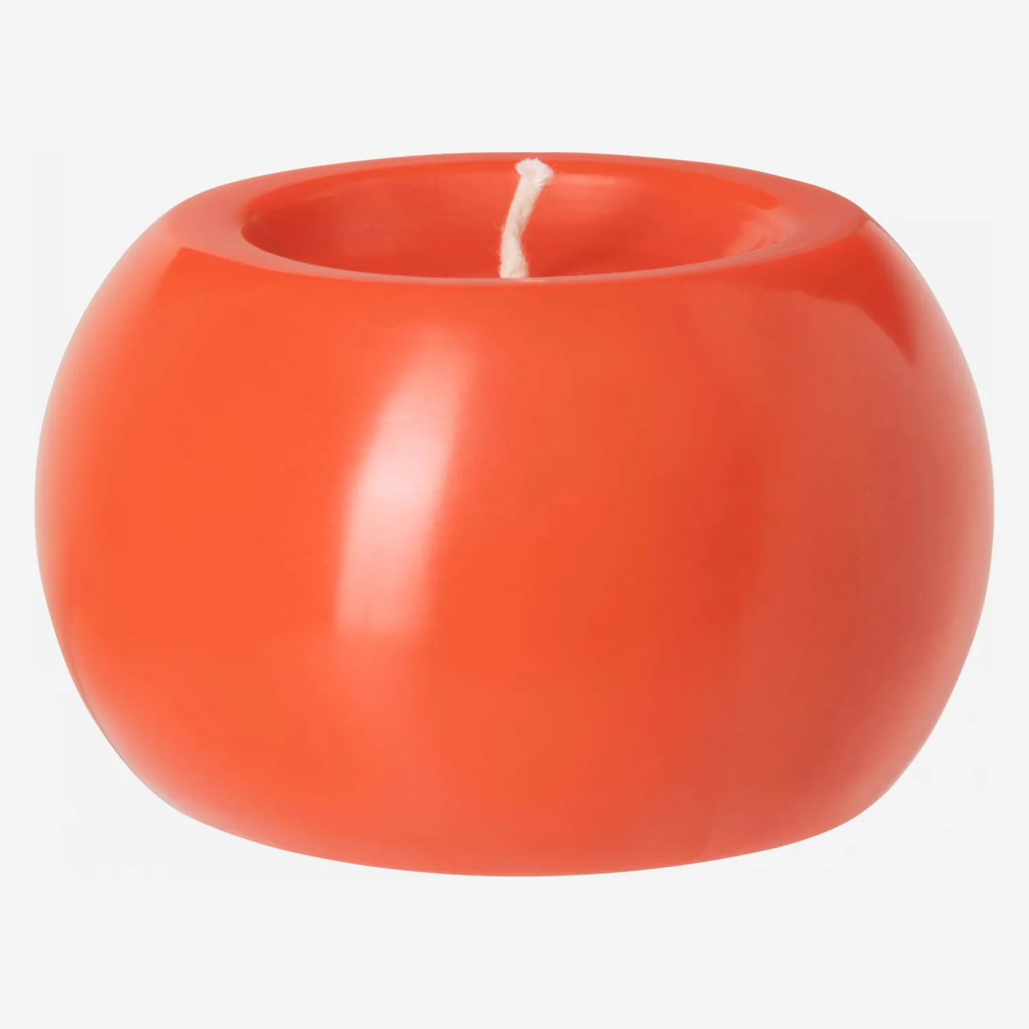 Bougie boule - 10 cm - Corail - 1