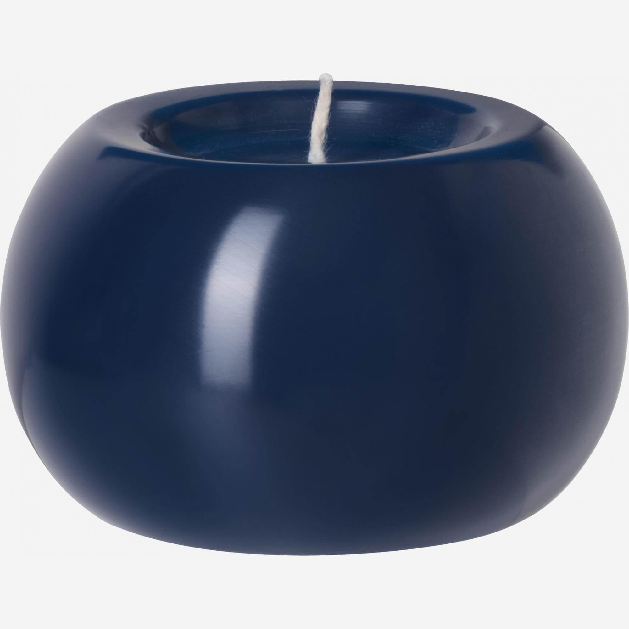 Bolvormige kaars - 10 cm - Blauw