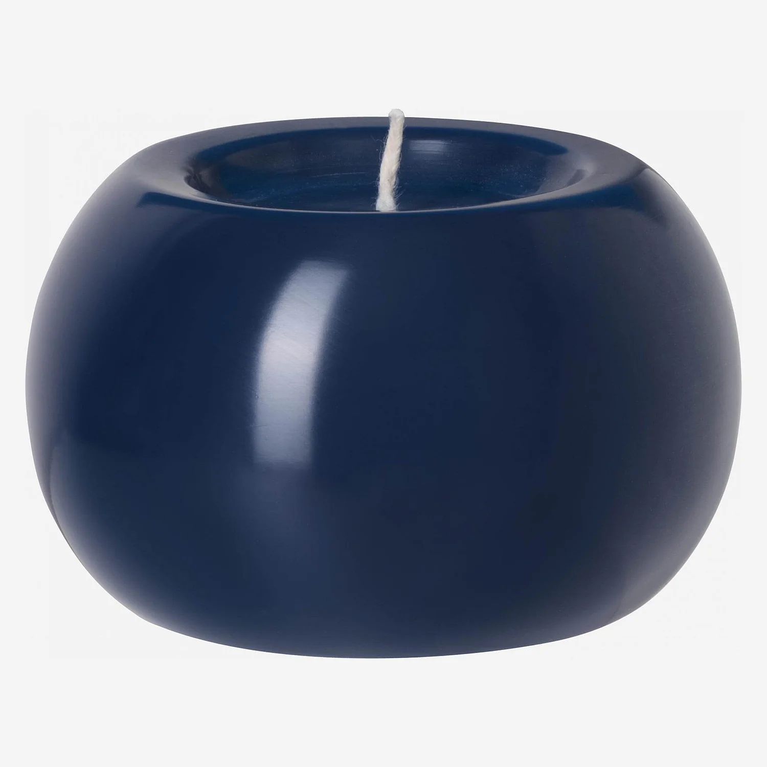 Bougie boule - 10 cm - Bleu - 1