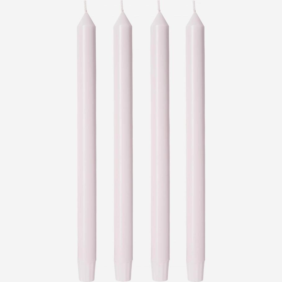 Set of 4 pillar candles - White