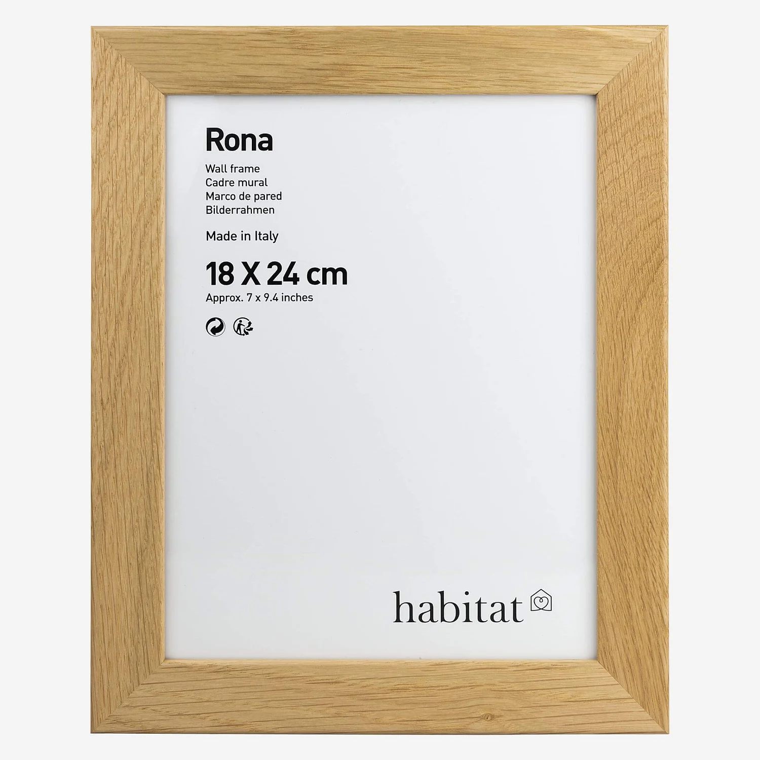 Cadre à poser en chêne - 18 x 24 cm - Naturel - 1
