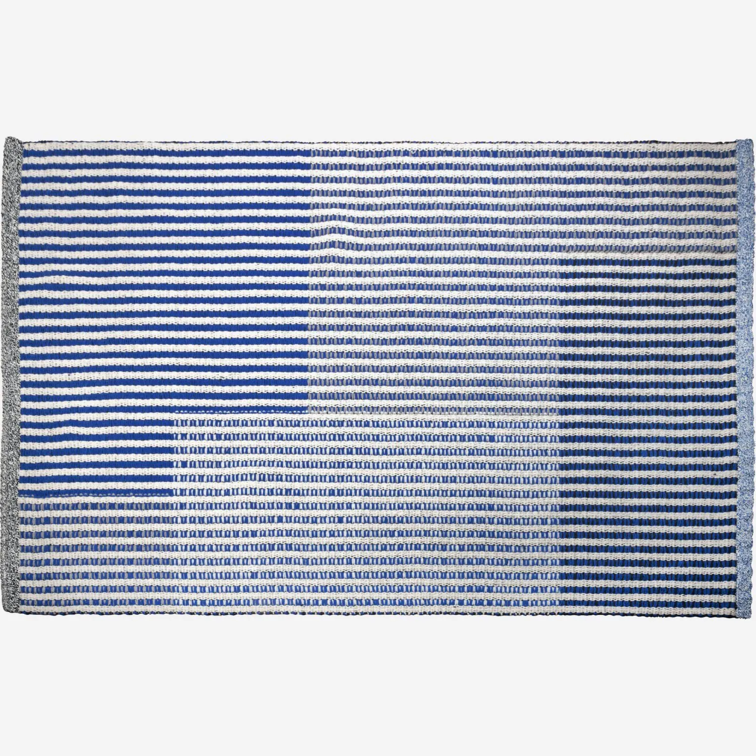 Tapis réversible en laine tissé main - 170 x 240 cm - Bleu - Design by Floriane Jacques