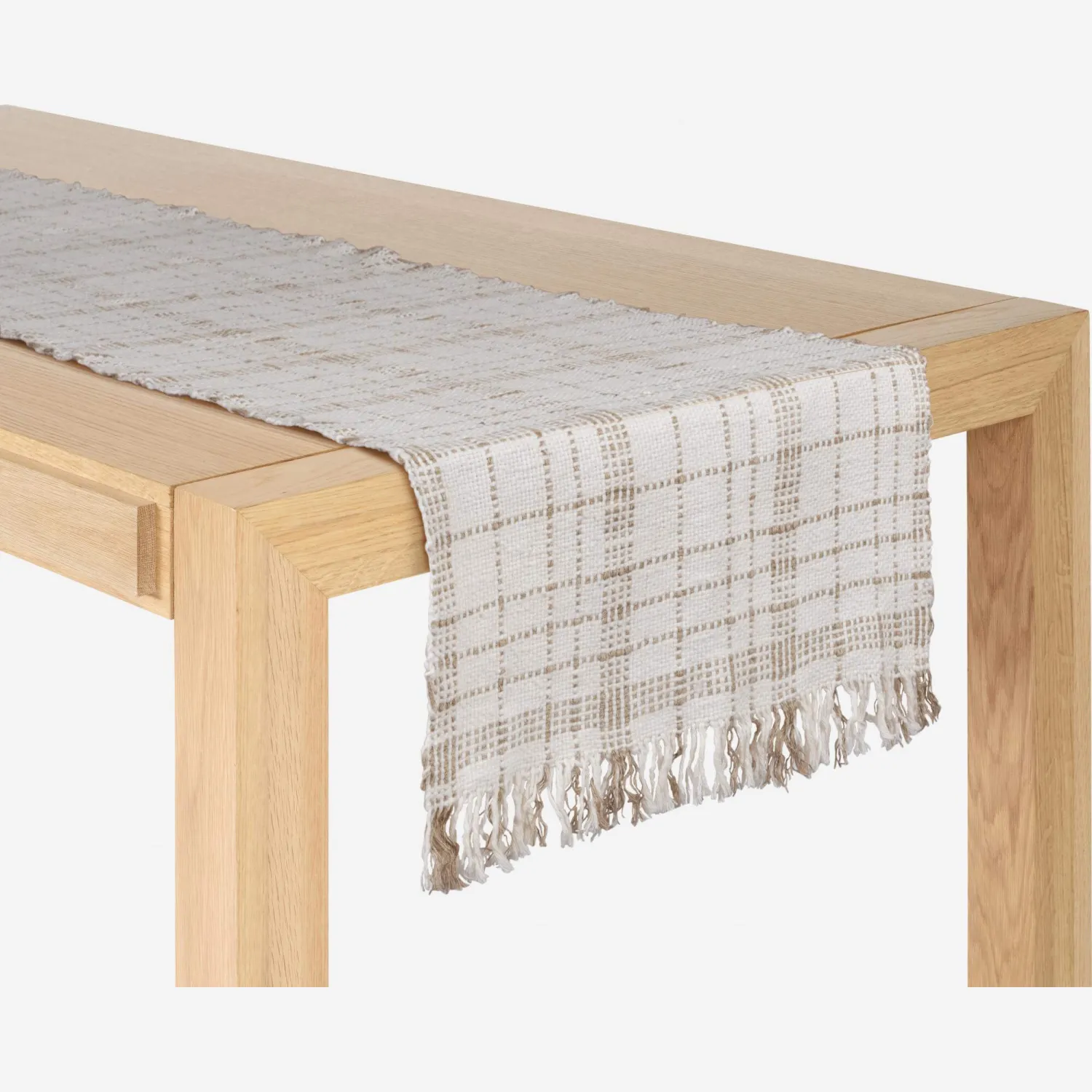 Tischläufer aus Baumwolle - 40 x 140 cm - Weiß