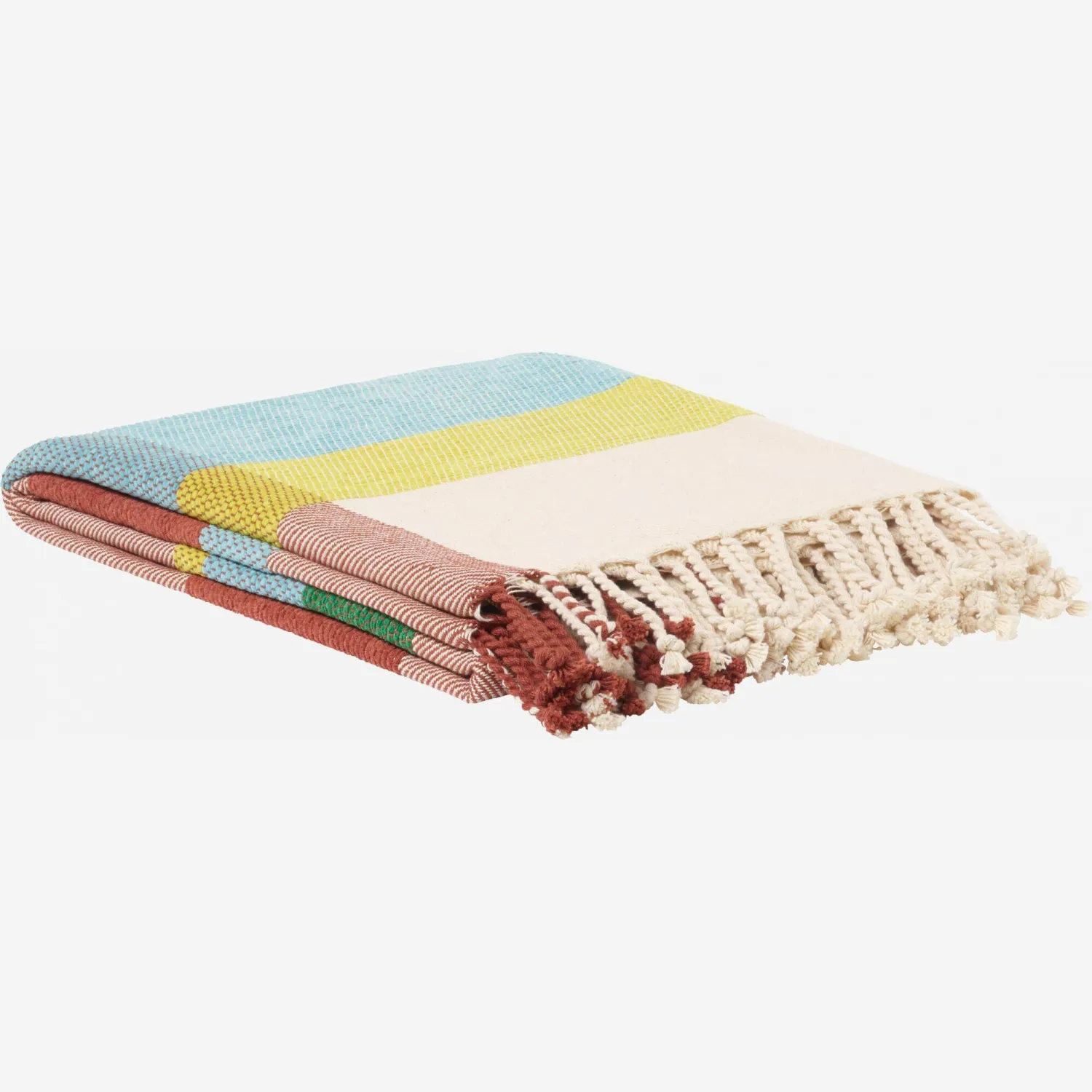 Plaid van katoen - 130 x 170 cm - Multicolor