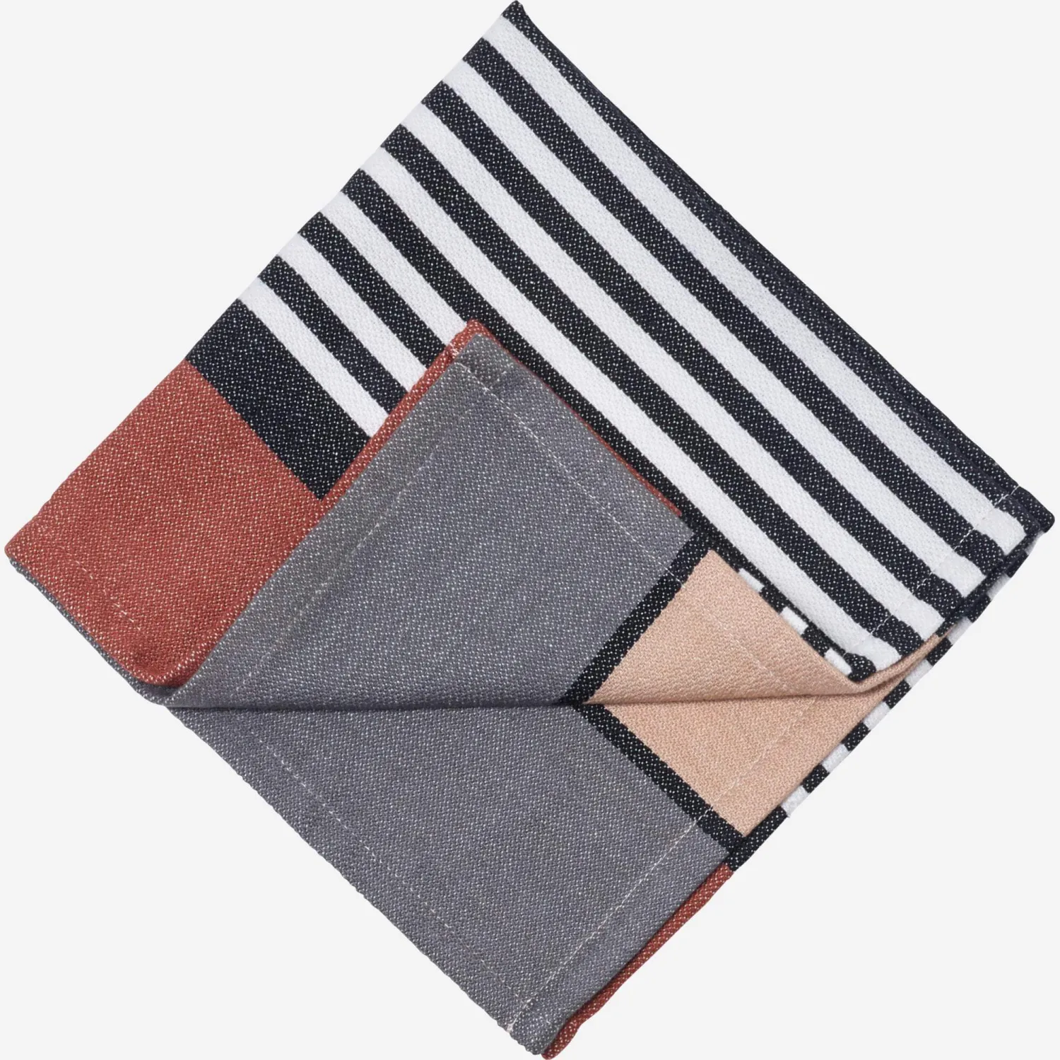 Lot de 4 serviettes de table en coton - 40 x 40 cm - Noir