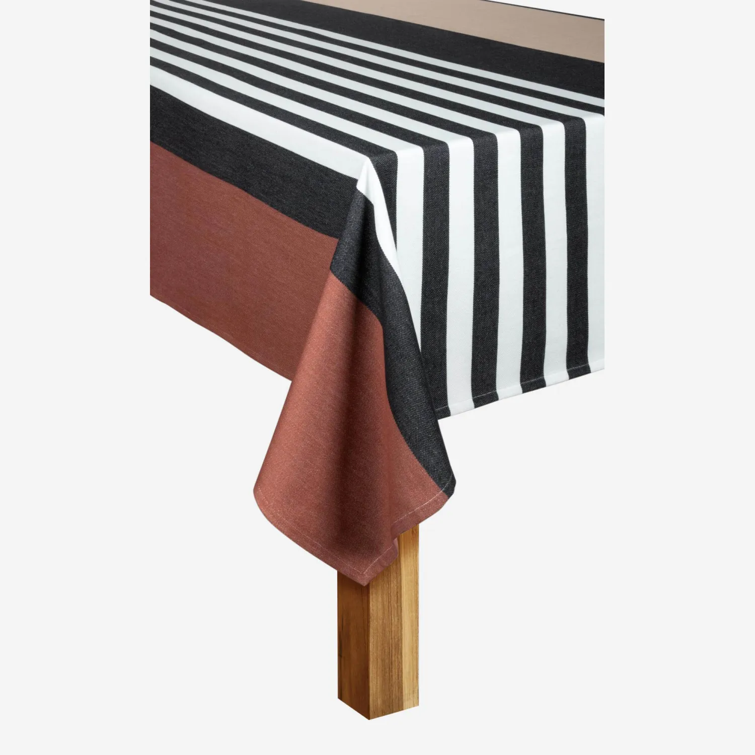 Mantel de algodón - 170 x 250 cm - Negro