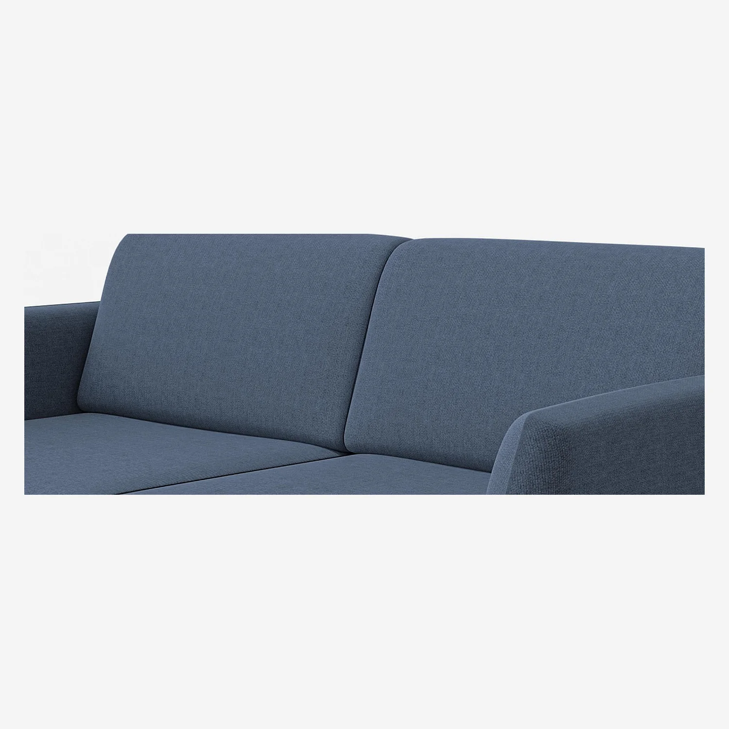 Sofá cama con somier de láminas de tela - Azul cielo - 7