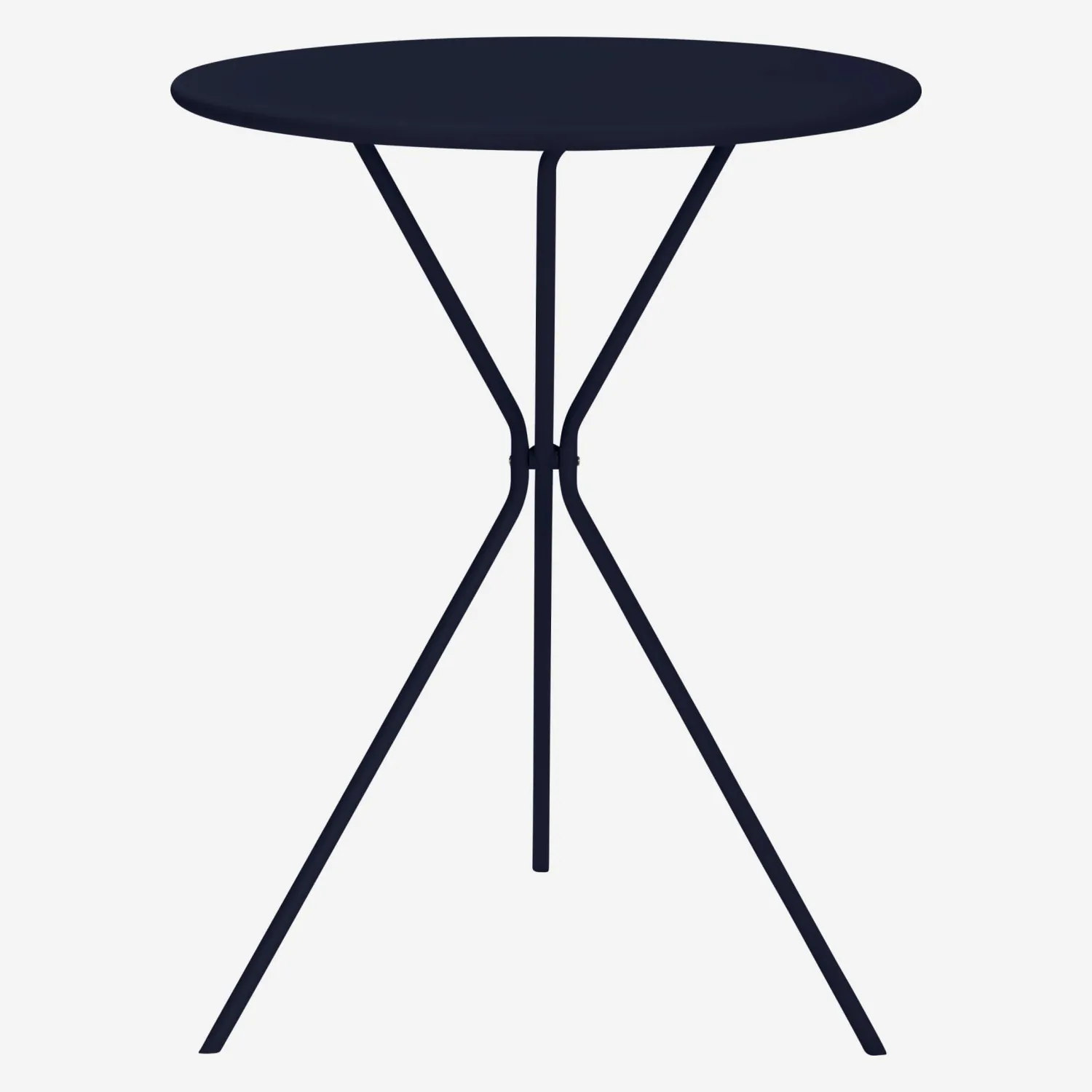 Table pliante de jardin en acier - Bleu nuit - 1