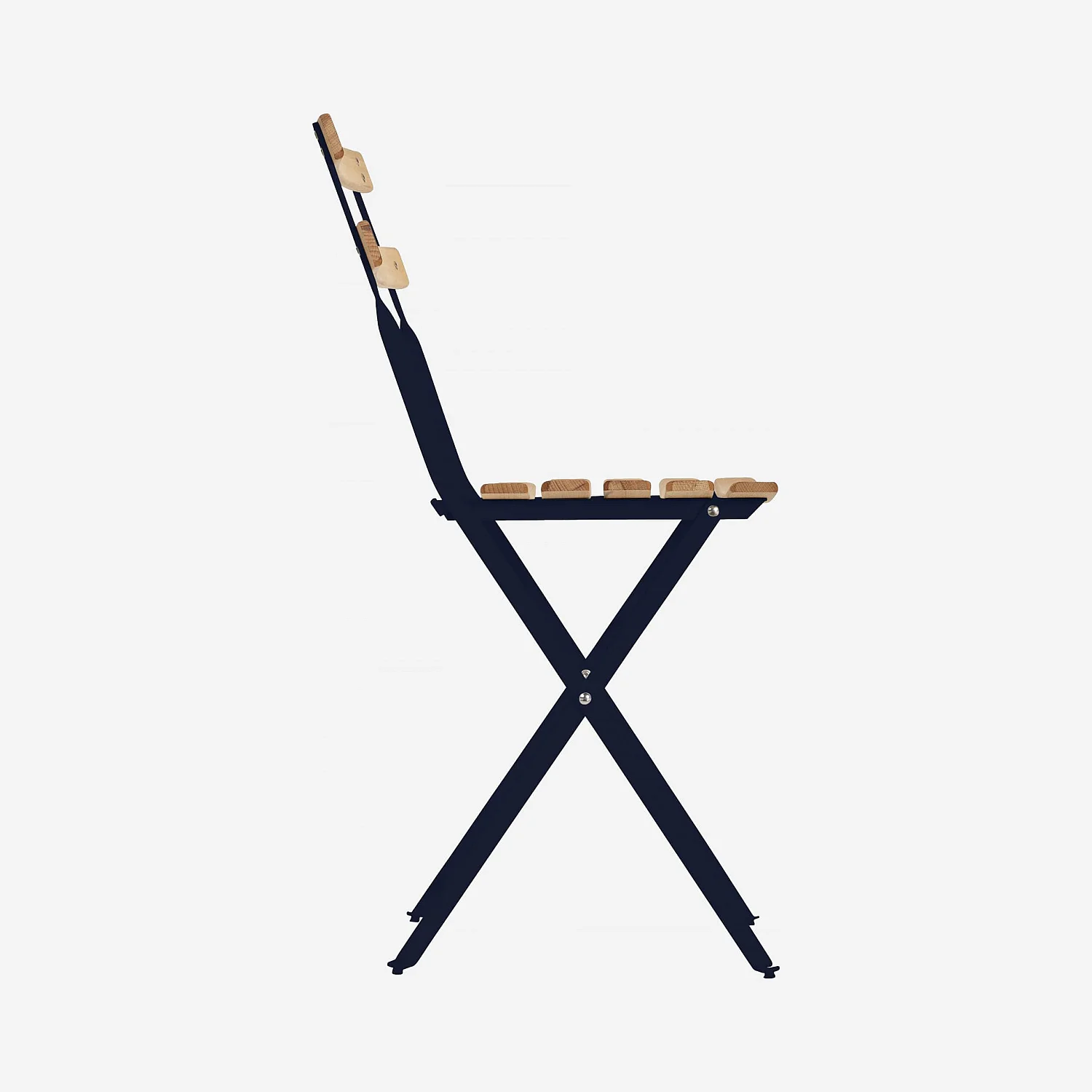 Chaise pliante de jardin en acier - Bleu foncé - 5